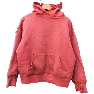 Sudadera con capucha desgastada lavada con ácido para hombre en tallas grandes logotipo personalizado ropa de calle bordada serigrafía personalizada teñida lisa - Product Image 1