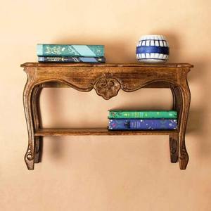 Estantes y Soportes de Madera Artesanales para Libros, Compra de Estantes de Pared Metálicos con Diseño Tallado - Product Image 2