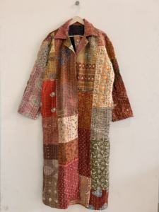 Vintage Handmade Kantha Women Statement Coat Jacket For Women Kimono Robe Lounge wear - Product Image 5
