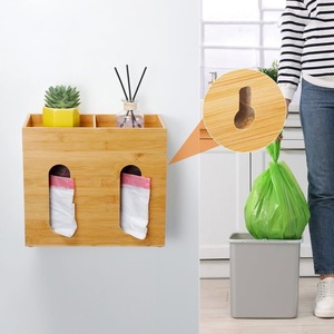 Sac poubelle en bambou 2 en 1 Boîte à mouchoirs en bambou faite à la main Écologique Décoration de maison et de table en gros du Vietnam - Product Image 5