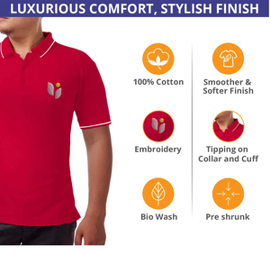 Chemises de golf pour hommes 100% coton, tissu jersey anti-froissement, manches courtes, logo brodé, chemises décontractées - Product Image 3