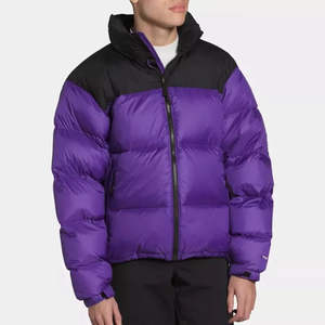 Custom Streetwear Puffer <b>Jacket</b> for Men <b>Women</b> Stylish Warm <b>Lightweight</b> with Stand Collar Options for Winter Fashion Front - Product Image 3