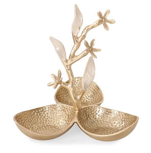 Vantage-Cuenco de diseño moderno de fundición de aluminio para vajilla, cuenco de bambú de diseño único con base decorativa, cuenco de pedestal - Product Image 2