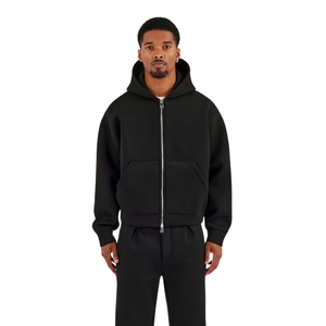Ensemble de survêtement pour homme Reklo Industries, noir, zippé, à capuche, décontracté, vêtements de sport, coupe classique, deux pièces - Product Image 6