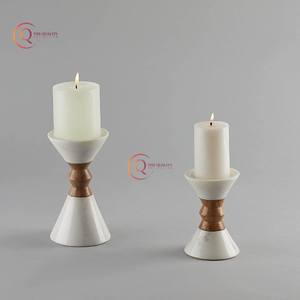 Latest Collection Super Quality Decorative White <b>Marble</b> <b>Candle</b> Holder for Home Decoration Unique <b>Candle</b> Jar Handmade Tabletop - Product Image 3