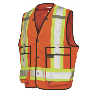 Chaleco de Seguridad de Alta Visibilidad para Hombre, Chaleco de Trabajo para Construcción de Carreteras, Logotipo Personalizado, Reflectante, Poliéster/Algodón, Chaqueta de Seguridad para Hombre - Product Image 1