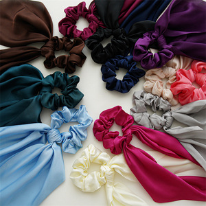 Élastiques à <span class=keywords><strong>cheveux</strong></span> pour femmes avec <span class=keywords><strong>long</strong></span> ruban en forme de nœud, chouchous, attaches pour queue de cheval, accessoires pour femmes, filles et adolescentes - Product Image 3