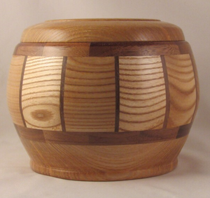 Best Selling Elegant Turned Wood Memorial <b>Urn</b> for <b>Pet</b> with Inlay Lid and Natural Finish from Vietnam - Product Image 3