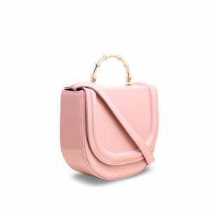 Luxe pour rose P55604 sac à main formel deux poignées grande capacité en cuir véritable doublure PU Style Simple Logo motif pour l'été - Product Image 2