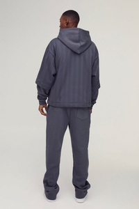 OEM Personnalisé Hommes Lavage À L'acide Survêtement Coupe Régulière Conception Surdimensionnée Sérigraphie Survêtement Ensemble de Haute Qualité Prix Usine - Product Image 2