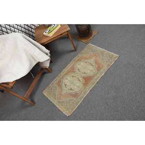 Alfombra de lana clásica vintage, diseño de retazos rústico marrón beige, hecha a mano, 160x310cm, sala de estar rectángulo para, respaldo de látex, felpa - Product Image 3