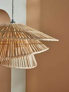 Plafonnier en bambou fait à la main du Vietnam parfait pour la décoration élégante de la maison, du café et du restaurant - Product Image 5