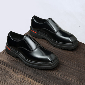 รองเท้าหนังแบบมีแถบยางยืดและส้นรองเท้าทนทานต่อการสึกหรอสำหรับผู้ชาย รองเท้าแบบทางการ - Product Image 5