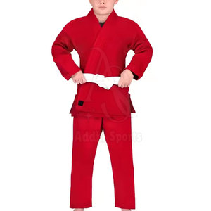 Conjunto de uniforme de Jiu-Jitsu de algodón duradero ligero para niños incluye cinturón para entrenamiento de artes marciales - Product Image 1
