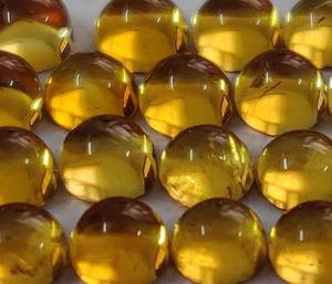 Citrine naturelle ronde 7mm Cabochon dos plat-Cabochon rond en citrine lâche pierre précieuse de qualité supérieure - Product Image 5