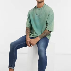 Premium 100% algodón Regular Fit ácido lavado camisetas para hombres personalizado de alta calidad verano Streetwear venta al por mayor camisetas en blanco secado rápido - Product Image 2