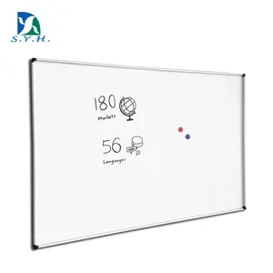 Minimalist super thin dry erase magnetic whiteboard with matte aluminum frame