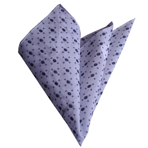 ผ้าพันคอผ้าฝ้ายลายกองทัพเรือสีขาว - Product Image 1