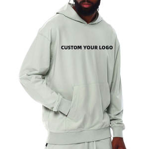 De gran tamaño 500 GSM 100% algodón personalizado sin cuerdas sudaderas con capucha sudaderas para hombres grueso cuadrado ropa de calle sudaderas con capucha en multicolor - Product Image 1