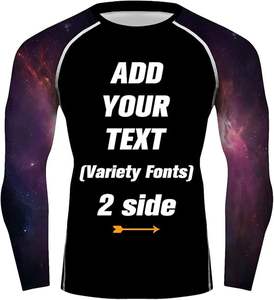 เสื้อรัดกล้าม MMA แบบปรับแต่งได้สำหรับผู้ชาย ผ้าวอร์สต์ แห้งเร็ว แขนสั้น สีต่างๆ โลโก้ ชื่อทีม ระบายอากาศ ป้องกันรังสียูวี เสื้อกีฬา - Product Image 6