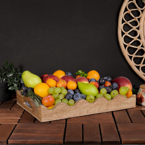 ถาดเสิร์ฟไม้หอยเชลล์ถาดใส่กาแฟของโรงแรมถาดอาหารเช้าตกแต่งด้วยมือขายส่งจากเวียดนาม - Product Image 4