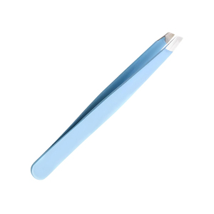 Pinzas para Cejas de Uso Profesional, Color Azul Cielo, Punta Inclinada, Pinzas para Extensión de Cejas para Belleza - Product Image 2