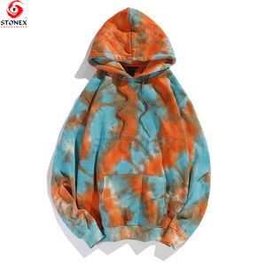 Sudadera con capucha para hombre Tie Dye Pullover Street Wear Logotipo personalizado Tallas grandes Hombro caído Hombres Sudadera con capucha Proveedor - Product Image 4