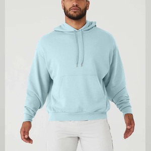 Sweat à capuche coupe décontractée unie avec logo personnalisé en relief – Pulls en molleton de qualité supérieure - Product Image 1