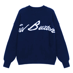 OEM chandails pour hommes avec LOGO personnalisé pulls en jacquard tricots pull à col rond d'hiver pull en coton tricoté de créateur pull en tricot sur mesure - Product Image 2