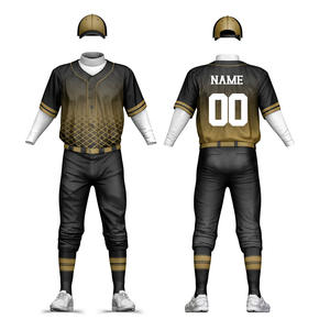 Nouvel arrivage d'uniformes de baseball pour hommes dernier modèle ENSEMBLE d'uniformes de baseball à sublimation de couleur unie et de taille personnalisée à bas prix - Product Image 1