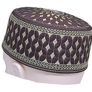 Nuevo Diseño Personalizado de Gorros de Oración Musulmanes Islámicos, Gorros Árabes Turcos Transpirables y Ecológicos de Tela de Satén y Malla, Gorros Casuales para Hombres - Product Image 1