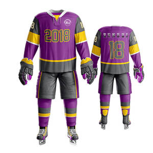 Dernier design, haute qualité, nouvelle arrivée, uniforme de hockey sur glace, service OEM, équipe personnalisée, respirant, léger, 100% polyester - Product Image 1