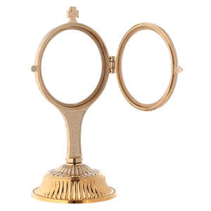 Navire religieux plaqué or exquis en laiton martelé et décoré pour l'affichage liturgique et cérémonial de l'autel de l'église - Product Image 4