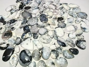 อัญมณีทรงหลวมขัด Dendritic Agate Cabochons ธรรมชาติทำด้วยมือ - Product Image 2
