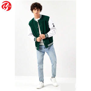 Veste de course pour sports de plein air Meilleur style couvert avec bouton Dernière conception Les hommes portent une veste universitaire de baseball - Product Image 3