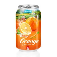 Vietnamese leverancier van 330ml blikjes 100% puur natuurlijk tropisch fruitpulp, gesteriliseerd, private label dranken, sinaasappel