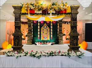 Luxury Fiber Temple Style Mandap For Decoration High Carved Pillar Traditional South Indian Wedding Mandapam Best Sale Prices <b>UK</b> - Product Image 6