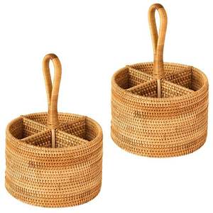 Porte-ustensiles de cuisine en rotin les plus populaires/porte-couverts en osier pour couverts/porte-compartiments de table en rotin - Product Image 1