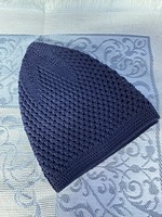 Gorro de Oración Musulmán Azul Marino para Hombre, Ropa Islámica, Kufi Takke, Tejido a Máquina, para Adultos, Mezquita, Ramadán, Hajj