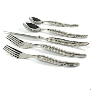 Vente de luxe Fabricant indien Couverts de qualité supérieure Ensemble de couverts en acier inoxydable Finition argentée pour les articles de fête - Product Image 1