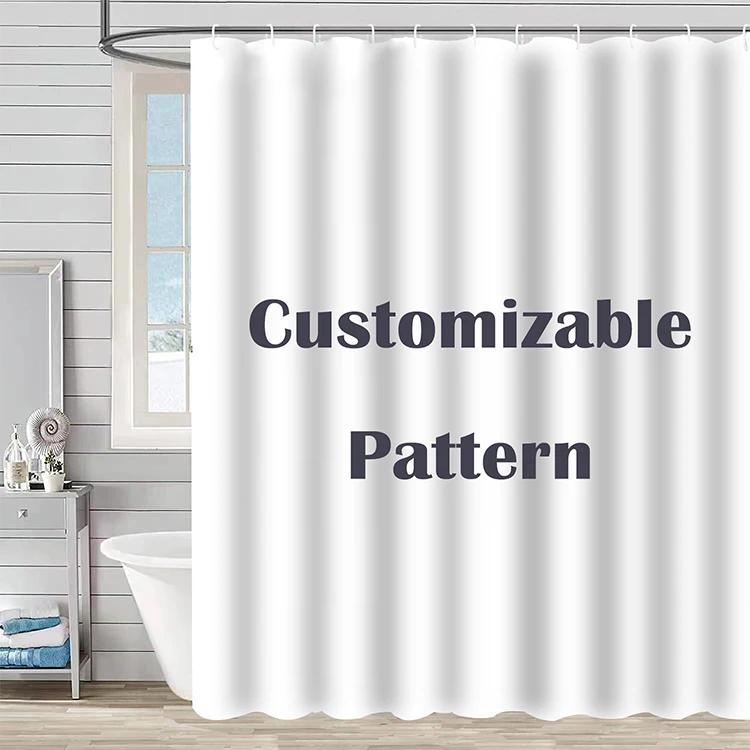 Rideau Rideaux De Douche Cortinas De Banos Set 3d Bathroom Shower Curtain Printed Waterproof Custom Shower Curtain Set