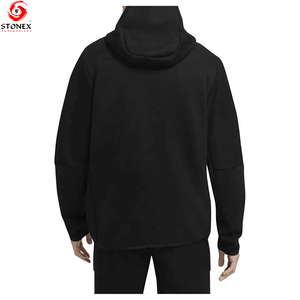 Sweat à capuche zippé pour homme de haute qualité, logo brodé personnalisé, veste à capuche confortable pour le sport et les loisirs, services OEM - Product Image 2