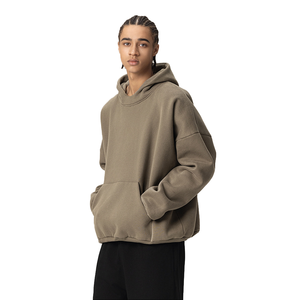 Sweat-shirt en molleton de haute qualité, imprimé en relief personnalisé, 360g, 100% coton, streetwear, brodé, lourd, en gros - Product Image 2