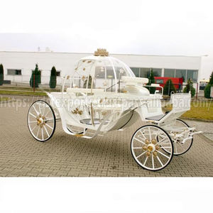 Princesse mariage cendrillon calèche à vendre élégant blanc cendrillon calèche doux cendrillon cheval Chariot - Product Image 4