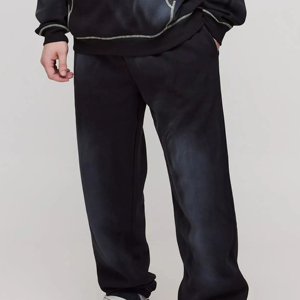 Chándal de Invierno Talla Grande, Lavado Ácido, 100% Algodón Transpirable, Logotipo Personalizado, Diseño Sólido, Capucha - Product Image 6