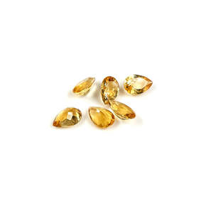 Piedra Preciosa de Citrino Natural, Corte Pera de 10x14 mm, Color Amarillo-Naranja, Calidad Fina, Tratada con Calor, Certificada por IGI, para Accesorios de Joyería - Product Image 3