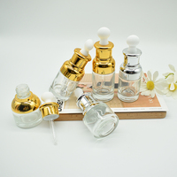 Flacons compte-gouttes en verre dépoli transparent 20ml 30ml avec bouchon multicolore or/argent/or rose – Contenants cosmétiques rechargeables