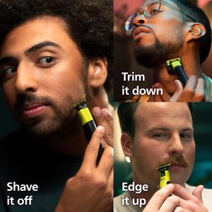 Kit de rasoir à lames doubles 360° connecté 5-en-1 pour le visage et la barbe avec étui de voyage, batterie Ni-Cd, autonomie de 60 min - Product Image 2