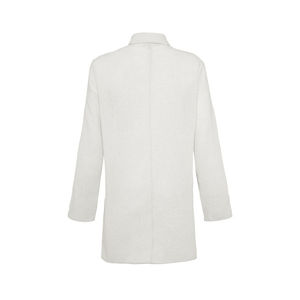 Blusa de Popelina Bordada Off-White para Mujer, Corte Holgado, Estilo Chic de Oficina - Product Image 3