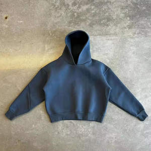 Sweat à capuche surdimensionné en molleton 100 % coton de haute qualité, léger, respirant, écologique, anti-plis, double couche, pour l'automne - Product Image 3